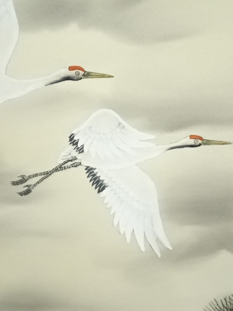 道具 ] - 道具 雅月筆 富士鶴松 肉筆絹本掛軸 | ネットショップ圭